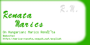 renata marics business card